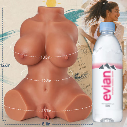 JASMIN - 5,5 lbs dubbele strakke & uitdagende kanalen - Gemakkelijke grip & opberging - Petite Sunny Fitness Girl realistische torso - Masturbator voor mannen