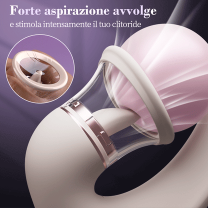 Selene - Vibratore per clitoride e punto G con suzione e stimolazione con la lingua per orgasmi combinati