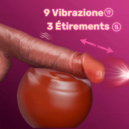 Vibrazione a 9 frequenze + simulazione del pene telescopico a 3 frequenze, riscaldamento