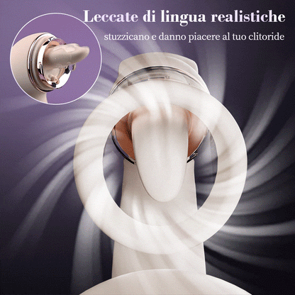 Selene - Vibratore per clitoride e punto G con suzione e stimolazione con la lingua per orgasmi combinati