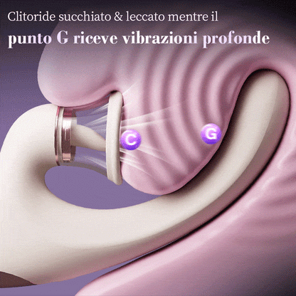Selene - Vibratore per clitoride e punto G con suzione e stimolazione con la lingua per orgasmi combinati
