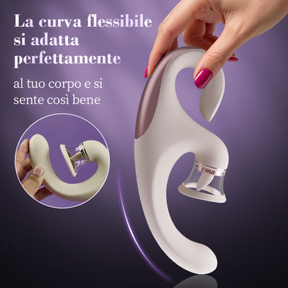 Selene - Vibratore per clitoride e punto G con suzione e stimolazione con la lingua per orgasmi combinati