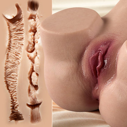 Calista - Masturbatore maschile realistico in silicone per glutei, gel ad alta elasticità, simulazione a doppio strato | Stimolazione vaginale e anale