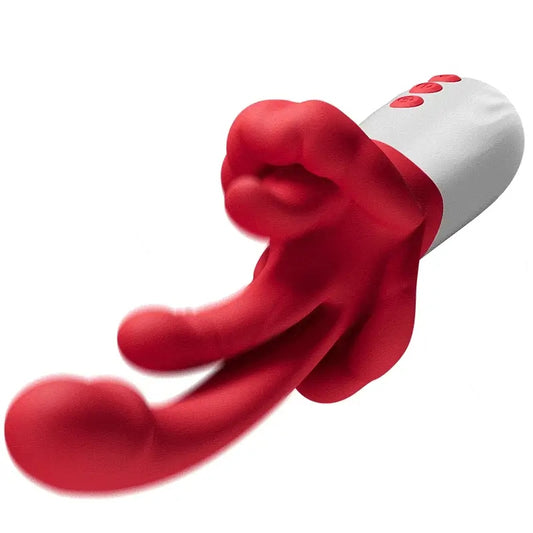 Tindra - Nuovo vibratore 4 in 1 aggiornato con leccata della lingua, movimento oscillante, riscaldamento e stimolazione del punto G per donne