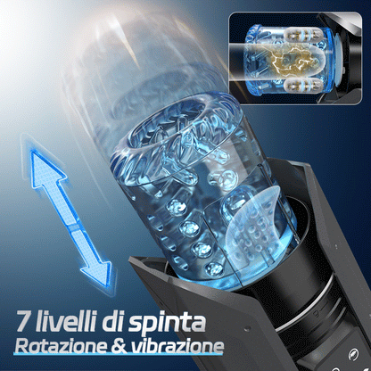 King - Masturbatore automatico 4 in 1 per uomini, 100% impermeabile