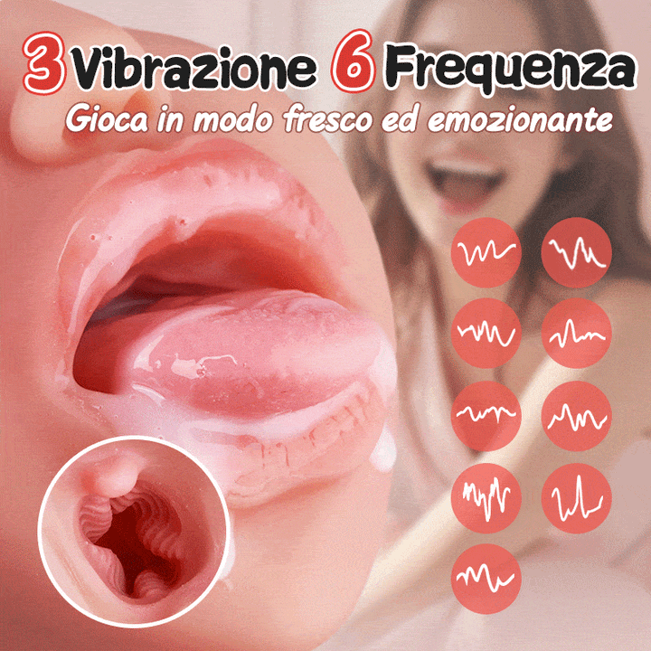 【Arrivo e spedizione il 5 agosto】Hanny Temptation - 3 velocità di vibrazione 7 frequenze leccalingua tascabile colore nudo