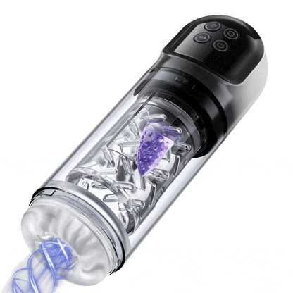 Vortex - 7 Sucking Dual-Temperature SPA Boner Enlarger 7 Rotating 360° Massage Masturbator