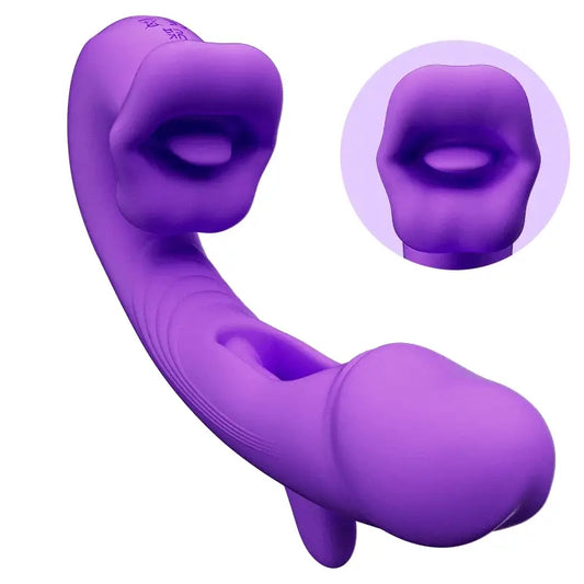 Isolde - Vibratore G-Spot Aggiornato a Forma di Bocca con Lingua Stimolante per Clitoride e Movimento Fluttuante