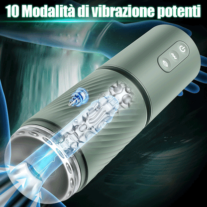 Abyss - Pompa per Pene a Vuoto con 10 Suction & 10 Vibrazioni - Pompa per Allargamento - Masturbatore Maschile