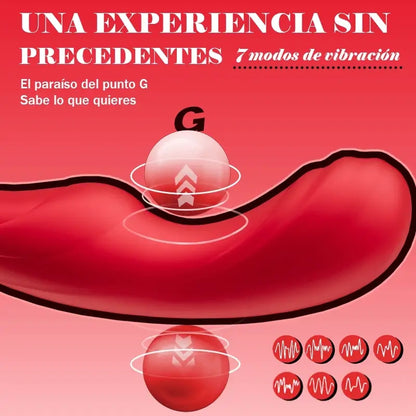 Tina - Vibratore Femminile con 7 Frequenze di Vibrazione, Oscillazione e Leccata di Lingua
