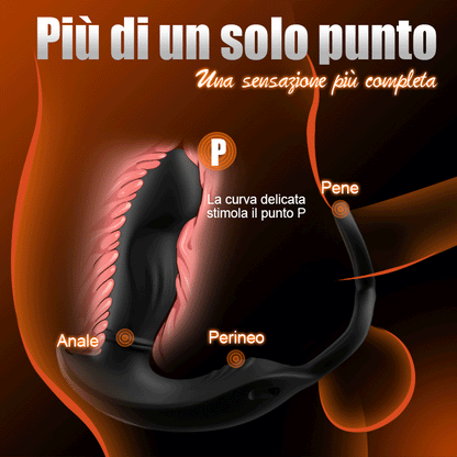 Hugo - Massaggiatore prostatico indossabile con movimenti di spinta, cinghie e doppio controllo tramite APP e telecomando