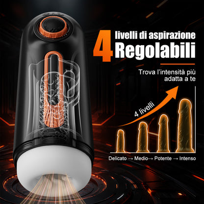 Alien - 5 IN 1 Masturbatore Cup High-Tech Suzione+Telescopico+Riscaldamento
