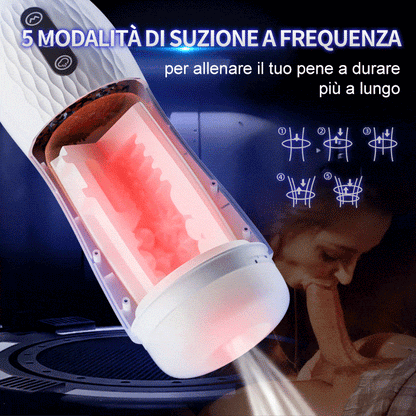 Fantasy - Masturbatore riscaldato con vibrazione a 10 frequenze e aspirazione a 5 frequenze