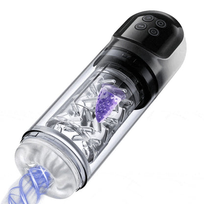 Vortex - 7 Sucking Dual-Temperature SPA Boner Enlarger 7 Rotating 360° Massage Masturbator