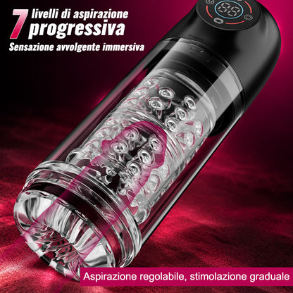 Poseidon-Masturbatore da bagno 3 in 1 7 succhi + 7 girelle Il re della masturbazione in acqua!