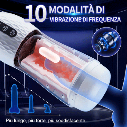 Fantasy - Masturbatore riscaldato con vibrazione a 10 frequenze e aspirazione a 5 frequenze