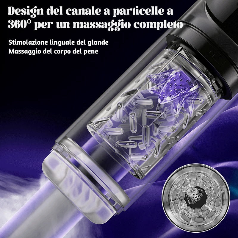 Vortex - 7 Sucking Dual-Temperature SPA Boner Enlarger 7 Rotating 360° Massage Masturbator