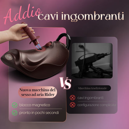 Macchina Sessuale VVD Rider Air a Pistone con Doppia Vibrazione e Accessori | Hands-Free