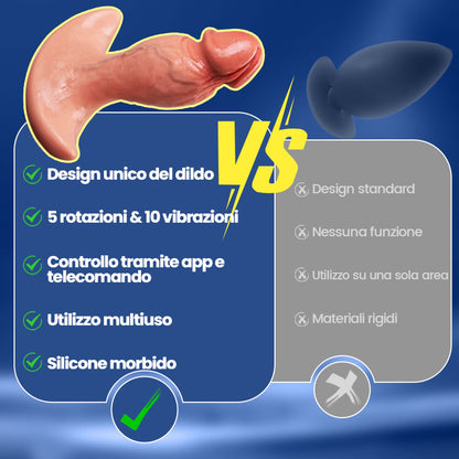 Levi – Plug anale / dildo anale vibrante e rotante a 360° con APP e telecomando per uomini e donne