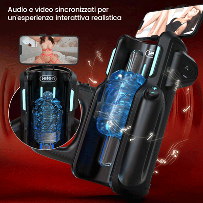 【Spedizione gratuita】LETEN 10 Masturbatore ad alta velocità con supporto per telefono