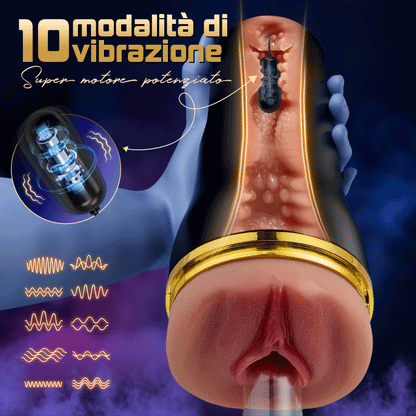 5 Succhiare 10 coppe vibranti per la masturbazione maschile con ingresso di vagina simulato