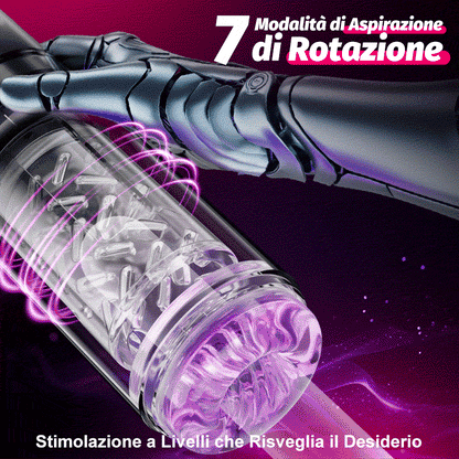 Vortex - 7 Sucking Dual-Temperature SPA Boner Enlarger 7 Rotating 360° Massage Masturbator