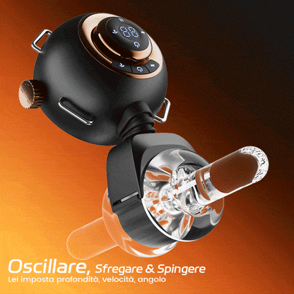 【Vendita flash: 30% SCONTO】Hazel - Masturbatore Maschile Strap-On da Vita Hands-Free con 9 Vibrazioni, Oscillazione e Spinta