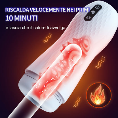 Fantasy - Masturbatore riscaldato con vibrazione a 10 frequenze e aspirazione a 5 frequenze