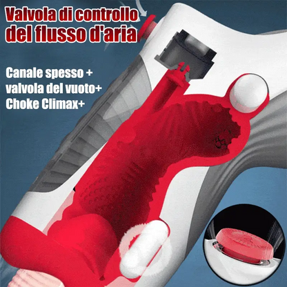 Ms.Agent - Leten 10 vibrazioni & valvola d'aria a vuoto Gola profonda Masturbatore maschile