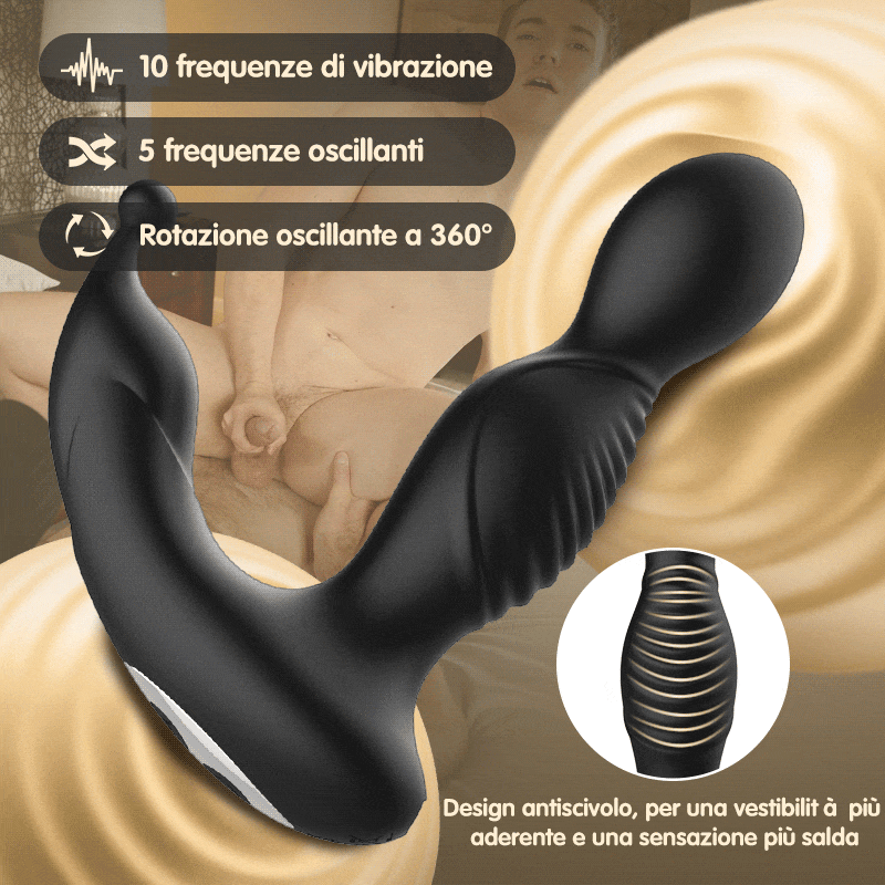 【NEW】Angelo Oscillante - 10 modalità di vibrazione, 5 modalità di oscillazione, stimolazione a 360 gradi, maestro dell'orgasmo prostatico