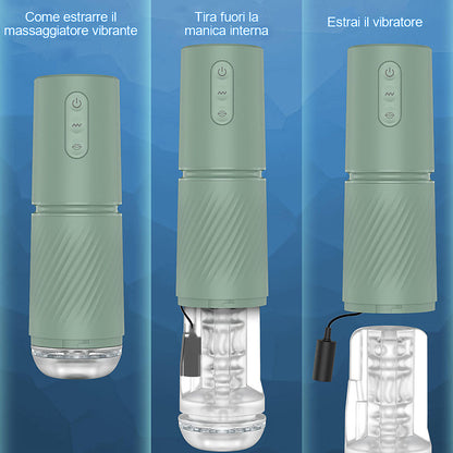 Abyss - Pompa per Pene a Vuoto con 10 Suction & 10 Vibrazioni - Pompa per Allargamento - Masturbatore Maschile
