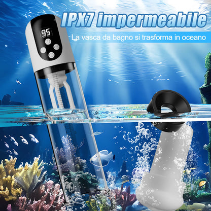 Wave - 5 Modalità di Aspirazione 9 Modalità di Vibrazione Aspirazione a Vuoto Massaggiatore per Glande Pompa per Pene