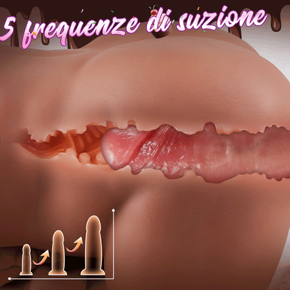 Paola - Seducente Love Doll 2-in-1 con 5 Modalità di Succhiamento & 10 Livelli di Vibrazione, Funzione Riscaldamento Automatica, Sensazione di Pelle Realistica