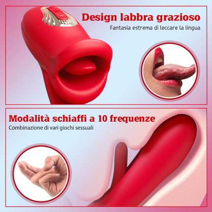 【Spedizione entro 24 ore】Bisou - Vibratore per il punto G con funzione di leccata di lingua e lingua vibrante