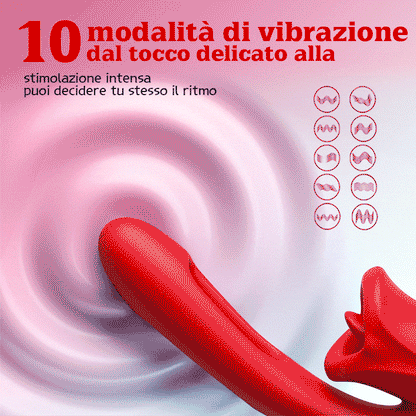 【Spedizione entro 24 ore】Bisou - Vibratore per il punto G con funzione di leccata di lingua e lingua vibrante