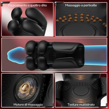 Automatico 10 dita Pinchin & Tapping per la terapia di massaggio Vibratore del pene