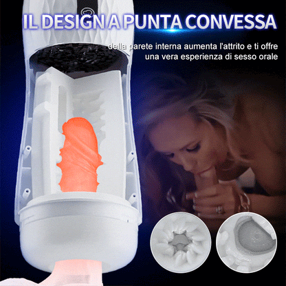 Fantasy - Masturbatore riscaldato con vibrazione a 10 frequenze e aspirazione a 5 frequenze
