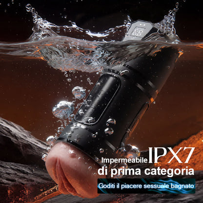 Challenger - 10 Vibrazioni, 5 Aspirazioni, Vagina Ultra-Realistica, Masturbatore Simulato