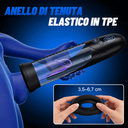 BathFun Pro - Pompa per allenamento sottovuoto a 9 livelli con controllo della pressione tramite IA, display LCD con pressione in tempo reale, 58 dB