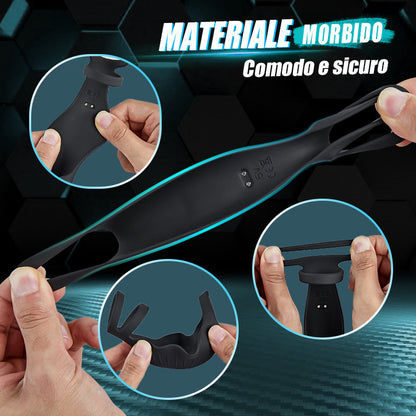 【Nuovi prodotti caldi】Anello del pene efficiente a vibrazione con 9 frequenze