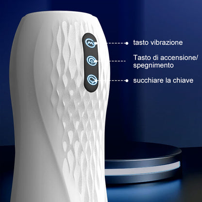 Fantasy - Masturbatore riscaldato con vibrazione a 10 frequenze e aspirazione a 5 frequenze