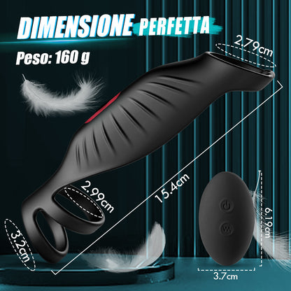 【Nuovi prodotti caldi】Anello del pene efficiente a vibrazione con 9 frequenze