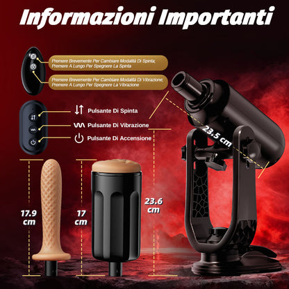 ThrustMax Masturbatore Automatico Hands-Free con Supporto