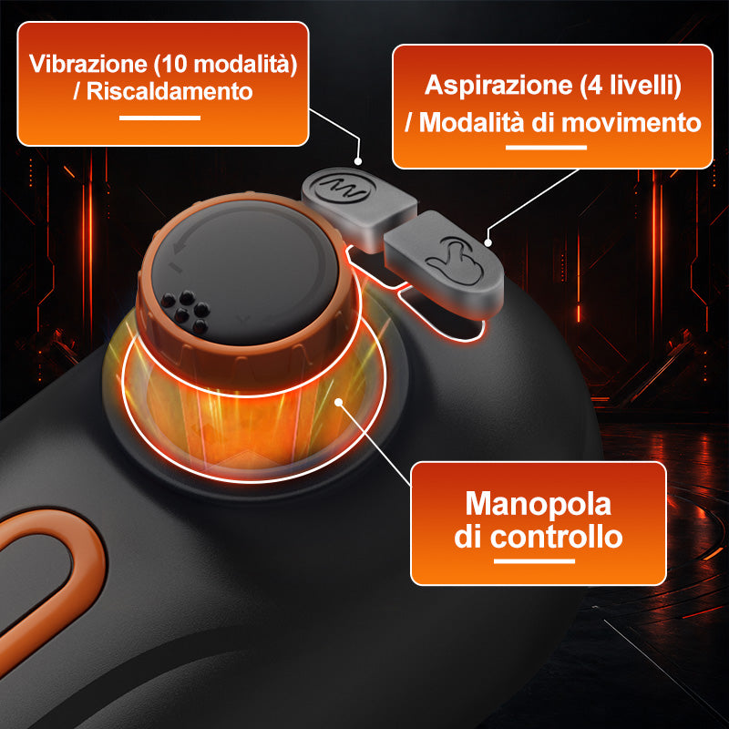 Alien - 5 IN 1 Masturbatore Cup High-Tech Suzione+Telescopico+Riscaldamento