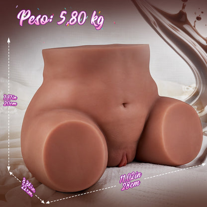 Paola - Seducente Love Doll 2-in-1 con 5 Modalità di Succhiamento & 10 Livelli di Vibrazione, Funzione Riscaldamento Automatica, Sensazione di Pelle Realistica