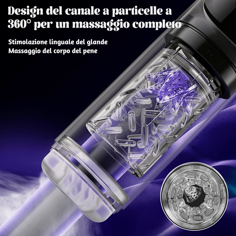 Vortex - 7 Sucking Dual-Temperature SPA Boner Enlarger 7 Rotating 360° Massage Masturbator