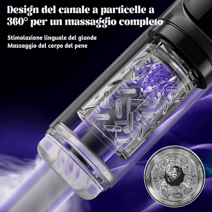 Vortex - 7 Sucking Dual-Temperature SPA Boner Enlarger 7 Rotating 360° Massage Masturbator