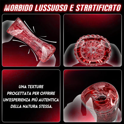 Cinder – Stroker per fellatio con spinta, rotazione, aspirazione, vibrazione e leccata, controllato tramite app