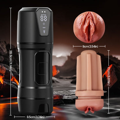 Challenger - 10 Vibrazioni, 5 Aspirazioni, Vagina Ultra-Realistica, Masturbatore Simulato