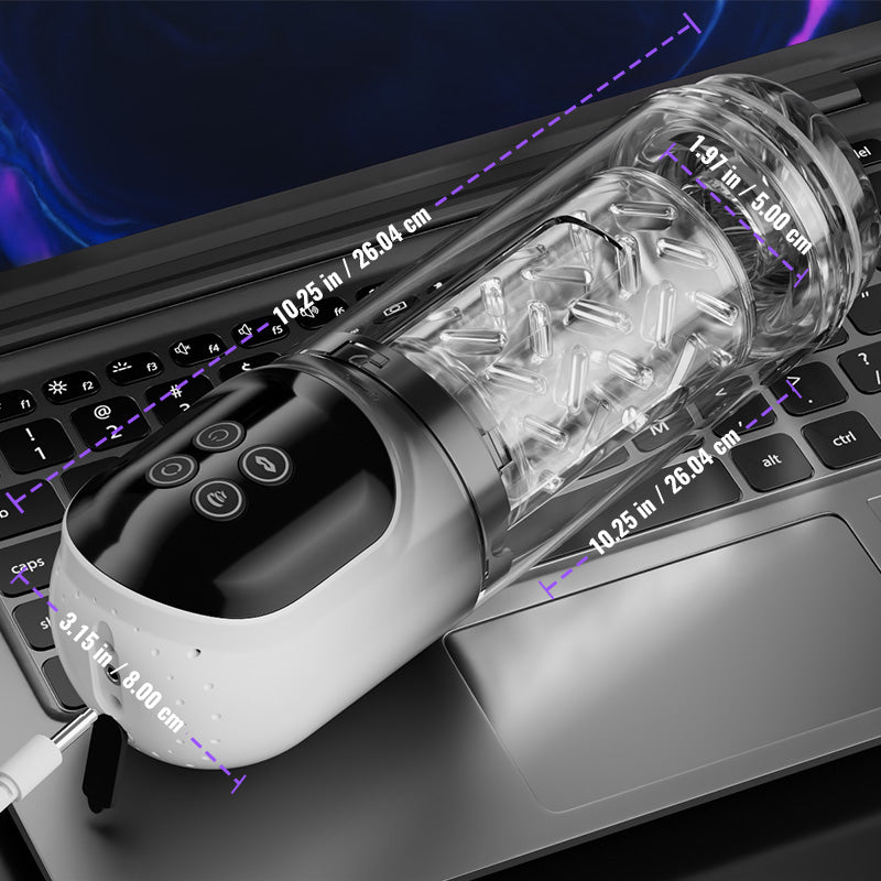 Vortex - 7 Sucking Dual-Temperature SPA Boner Enlarger 7 Rotating 360° Massage Masturbator